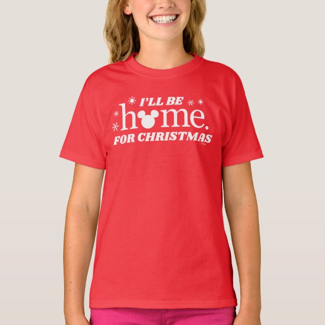 Disney | Mickey - I'll Be Home For Christmas T-Shirt (Front)