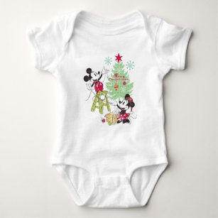 Disney   Mickey & Minnie   Classic Christmas Tree Baby Bodysuit