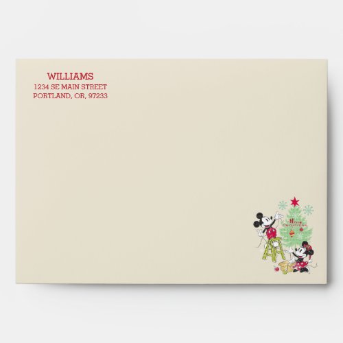 Disney  Mickey  Minnie  Classic Christmas Tree Envelope
