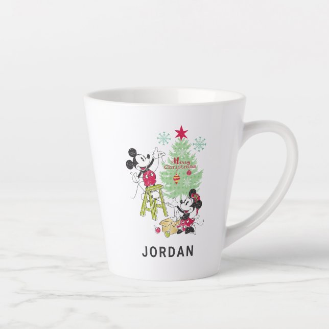 Disney | Mickey & Minnie | Classic Christmas Tree Latte Mug (Right)