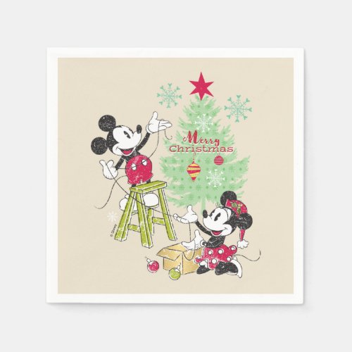 Disney  Mickey  Minnie  Classic Christmas Tree Napkins