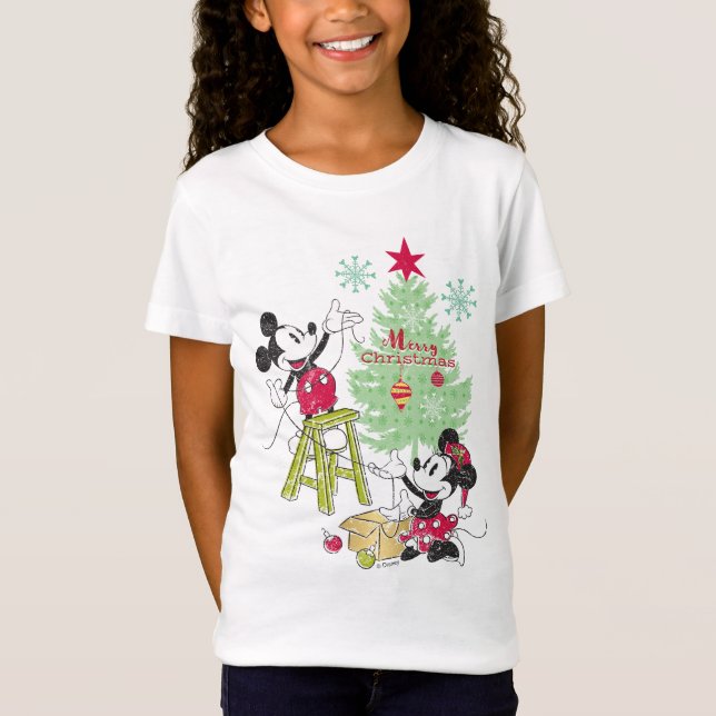 Disney | Mickey & Minnie | Classic Christmas Tree T-Shirt (Front)