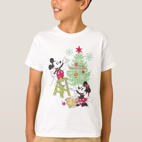 Disney  Mickey  Minnie  Classic Christmas Tree T_Shirt