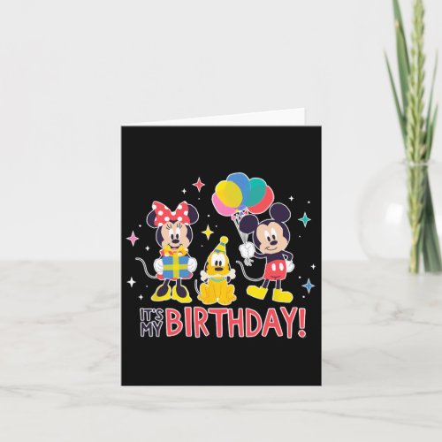 Disney Mickey Mouse Minnie And Pluto Its My Birth Card