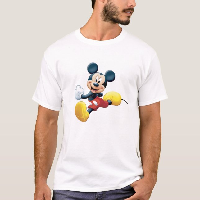 Disney Mickey Mouse Running Pose T-Shirt (Front)