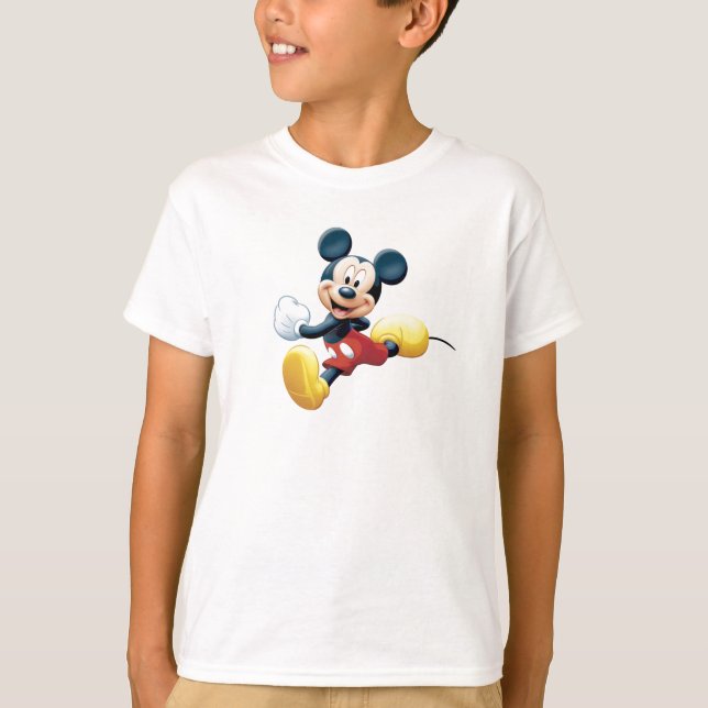 Disney Mickey Mouse Running Pose T-Shirt (Front)