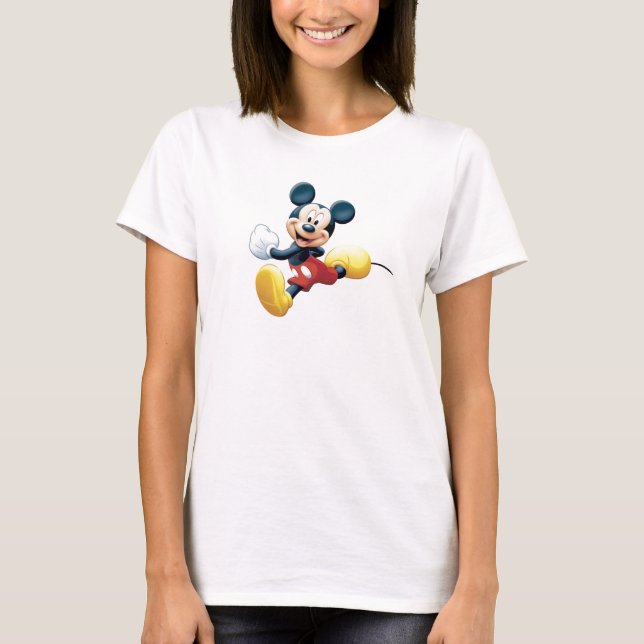 Disney Mickey Mouse Running Pose T-Shirt (Front)