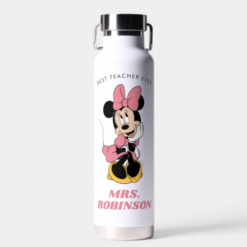 Disney  Minnie Mouse _ Custom Teacher Water Bottle