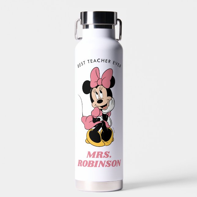 Disney | Minnie Mouse - Custom Teacher Water Bottle (Front)