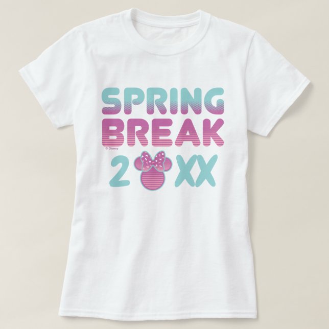 Disney Minnie Mouse | Retro Spring Break T-Shirt (Design Front)
