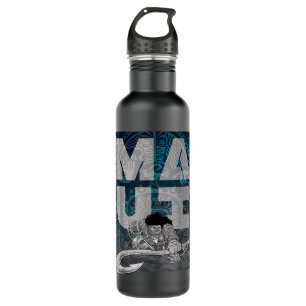 Disney Moana Maui Tattoo Style Letter Stack Portra Stainless Steel Water Bottle