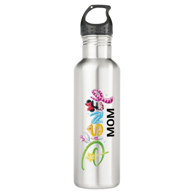 Disney Mom | Girl Characters T-Shirt Stainless Steel Water Bottle (Front)