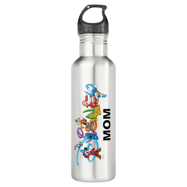 Disney Mom | Mickey and Friends  Stainless Steel Water Bottle (Front)