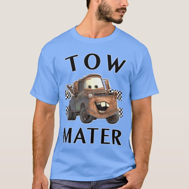 Disney Piar Carsow Mater Finish funny T-Shirt (Front)