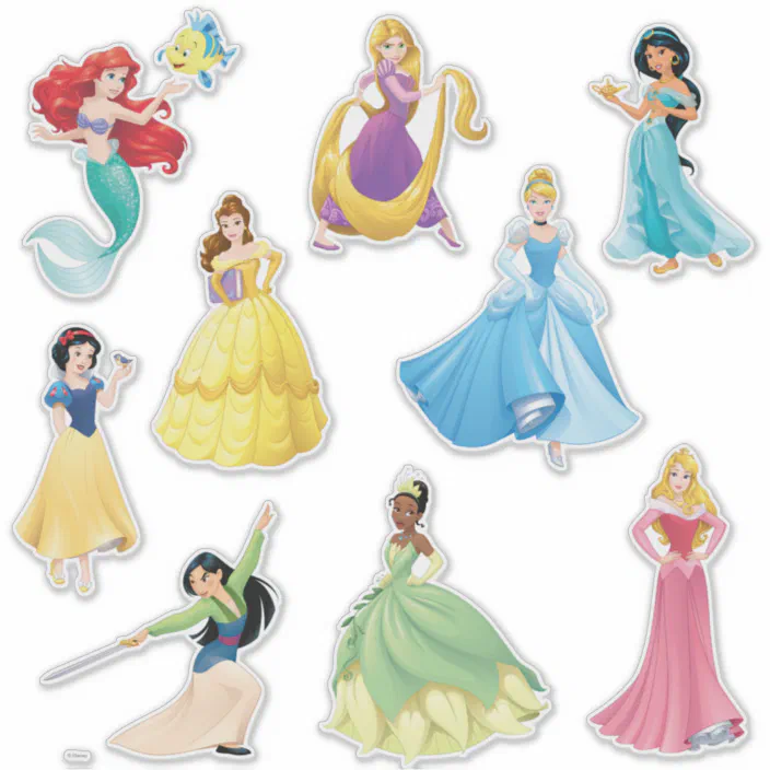personalized disney pincesses sticker zazzle com