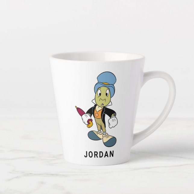 Disney Pinocchio Jiminy Cricket standing Latte Mug (Right)