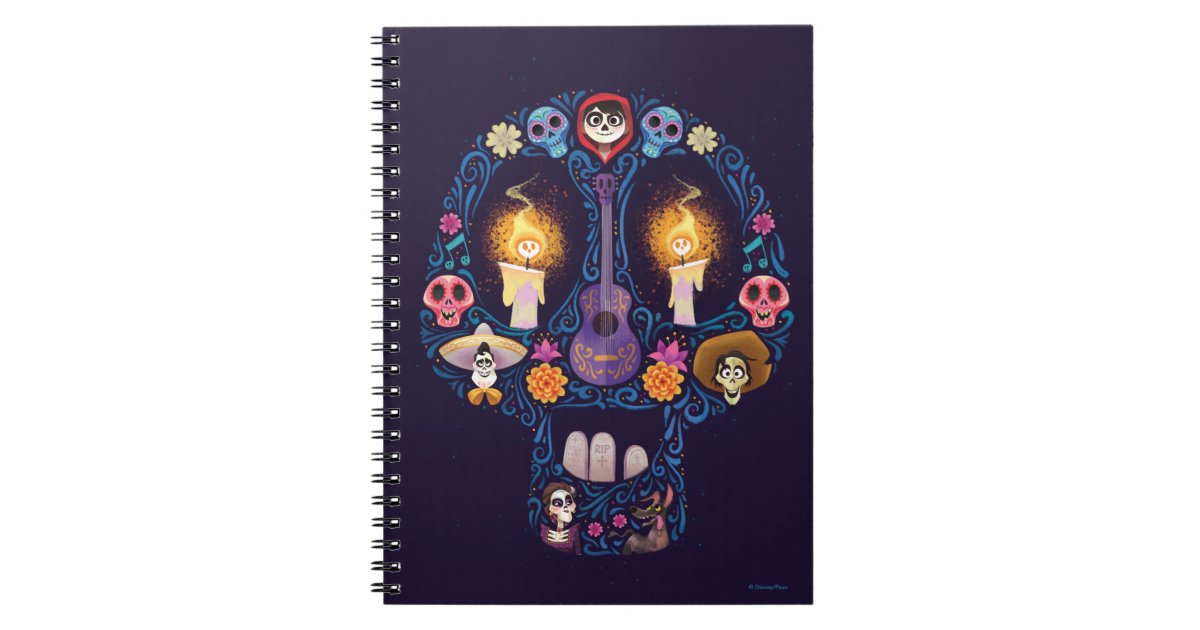 Coco Note Book Disney Pixar Coco | Character Sugar Skull Notebook | Zazzle