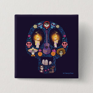 Disney Pixar Coco   Character Sugar Skull Pinback Button