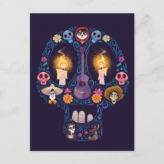 Disney Pixar Coco | Character Sugar Skull Postcard (Front)