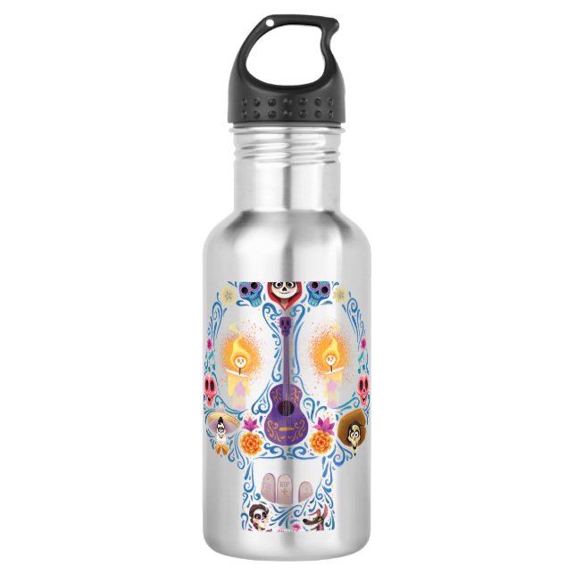 Disney Pixar Coco | Character Sugar Skull Stainless Steel Water Bottle (Front)