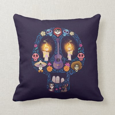 Disney Pixar Coco | Character Sugar Skull Throw Pillow