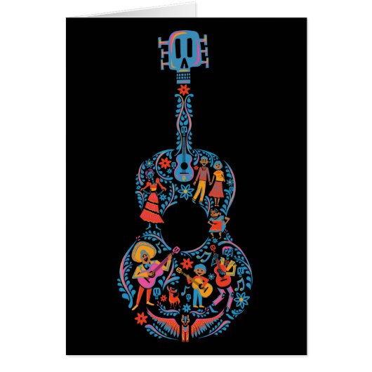 Disney Pixar Coco | Colorful Character Guitar (Front)