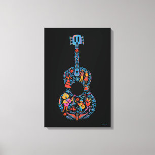 Disney Pixar Coco Colorful Character Guitar Canvas Print