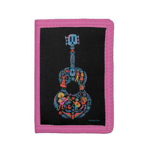 Disney Pixar Coco Colorful Character Guitar Tri-fold Wallet