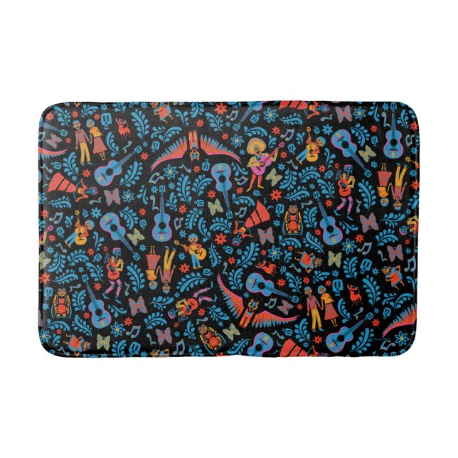 Disney Pixar Coco | Colorful Character Pattern Bathroom Mat (Front)