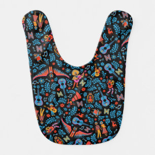 Disney Pixar Coco   Colorful Character Pattern Bib