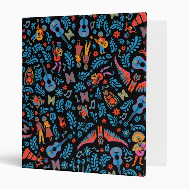 Disney Pixar Coco | Colorful Character Pattern Binder (Front/Inside)