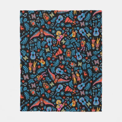 Disney Pixar Coco | Colorful Character Pattern Fleece Blanket
