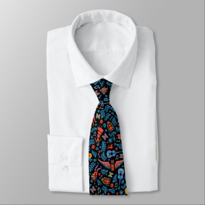 Disney Pixar Coco | Colorful Character Pattern Neck Tie