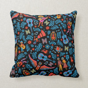 Disney Pixar Coco   Colorful Character Pattern Throw Pillow