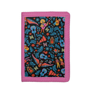 Disney Pixar Coco Colorful Character Pattern Tri-fold Wallet