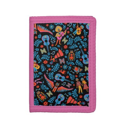 Disney Pixar Coco | Colorful Character Pattern Trifold Wallet