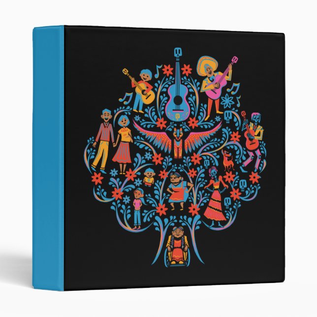 Disney Pixar Coco | Colorful Character Tree Binder (Front/Spine)