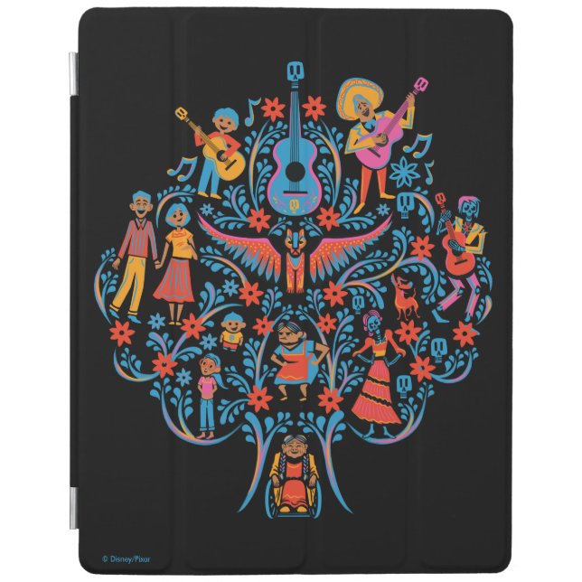 Disney Pixar Coco | Colorful Character Tree iPad Smart Cover (Front)
