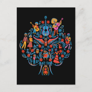 Disney Pixar Coco   Colorful Character Tree Postcard