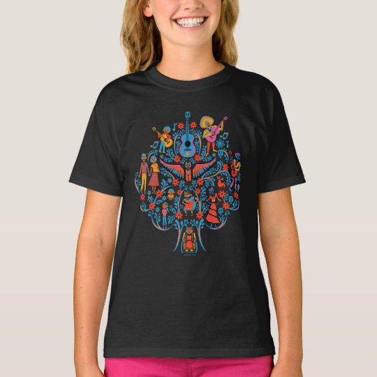 Disney Pixar Coco Colorful Character Tree T Shirt