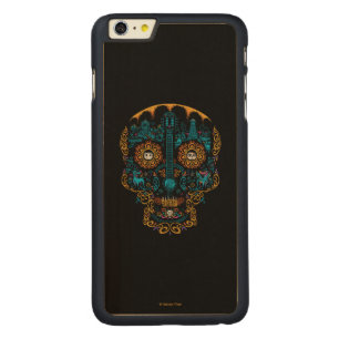Disney Pixar Coco Colorful Ornate Skull Guitar Carved Maple iPhone 6 Plus Case