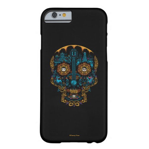 Disney Pixar Coco  Colorful Ornate Skull Guitar Barely There iPhone 6 Case