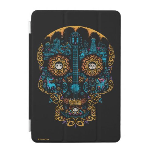 Disney Pixar Coco  Colorful Ornate Skull Guitar iPad Mini Cover