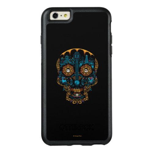 Disney Pixar Coco  Colorful Ornate Skull Guitar OtterBox iPhone 66s Plus Case