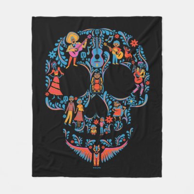 Disney Pixar Coco | Colorful Sugar Skull Fleece Blanket