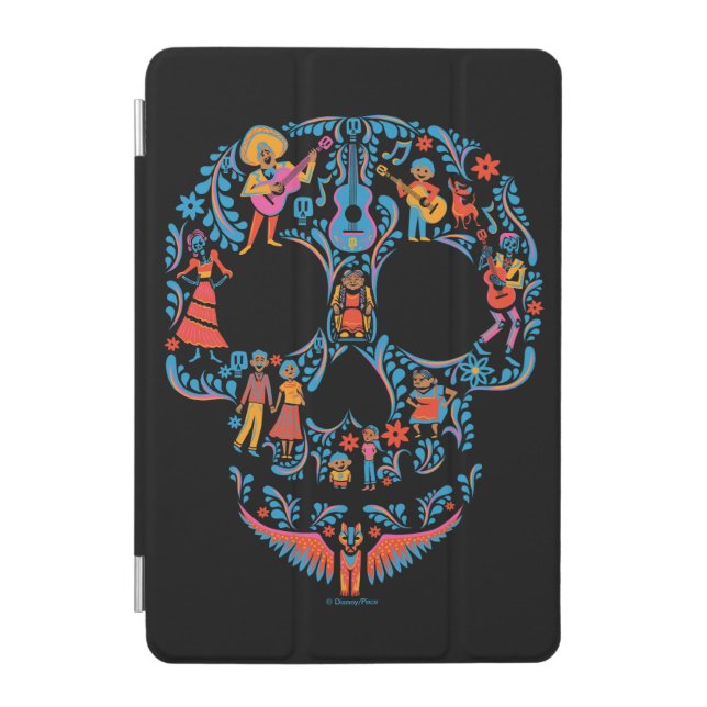 Disney Pixar Coco | Colorful Sugar Skull iPad Mini Cover (Front)
