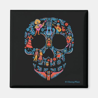 Disney Pixar Coco | Colorful Sugar Skull Magnet