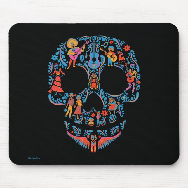 Disney Pixar Coco | Colorful Sugar Skull Mouse Pad (Front)