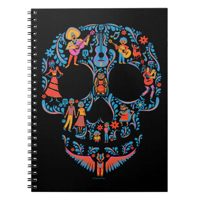 Coco Note Book Disney Pixar Coco | Colorful Sugar Skull Notebook | Zazzle