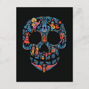 Disney Pixar Coco   Colorful Sugar Skull Postcard